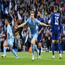 Man City thắng Real Madrid 4-3: De Bruyne ghi bàn siêu tốc, Benzema đón kỷ lục kép