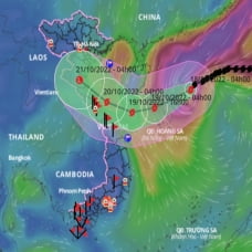 Bão số 6 giật cấp 15, tiến gần quần đảo Hoàng Sa