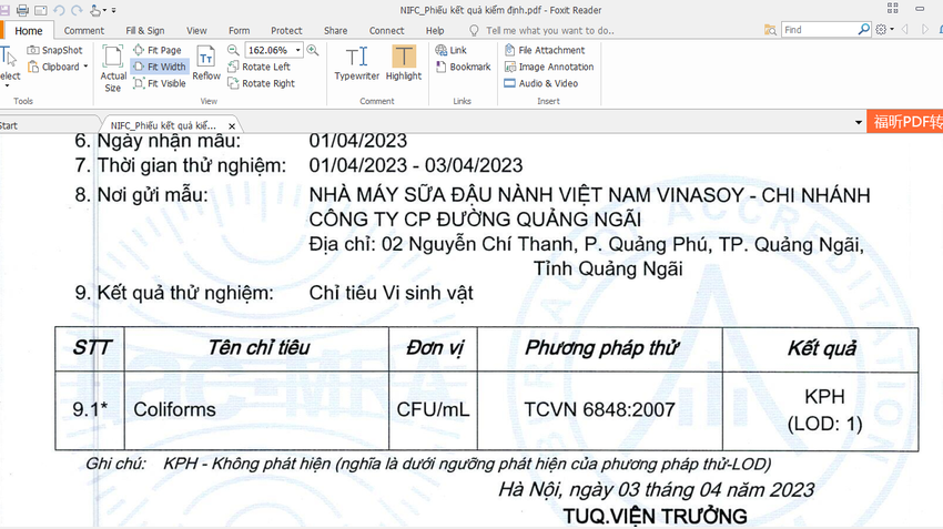 Đã có kết quả kiểm nghiệm lô hàng sữa đậu nành bị thu hồi tại Nhật